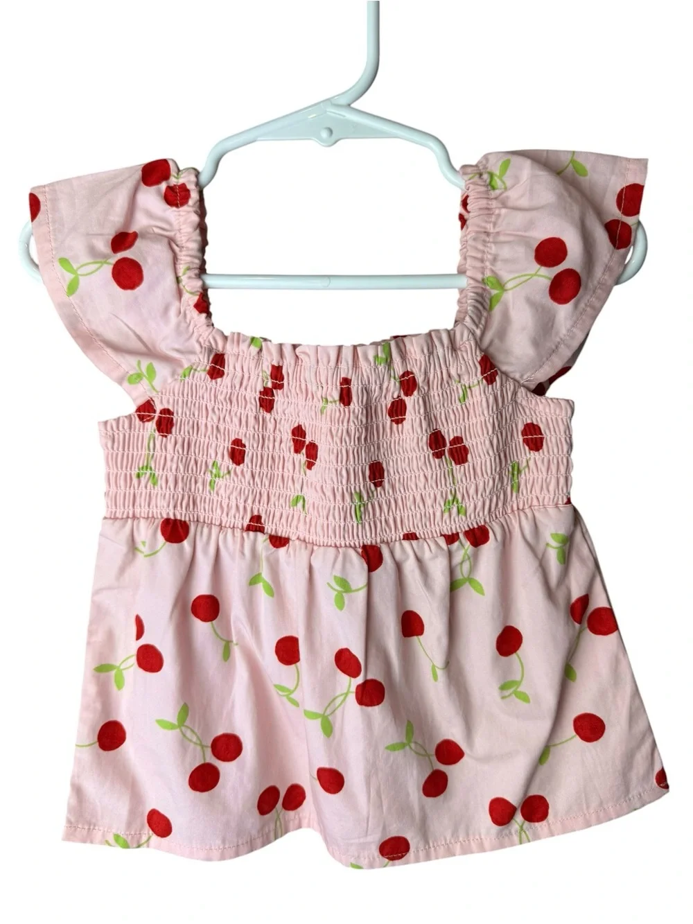 Gymboree Pink Cherry Red Smocked Top 2T